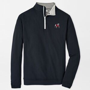Peter Millar Georgia UGA Standing Bulldog Perth Performance Quarter-Zip Pullover